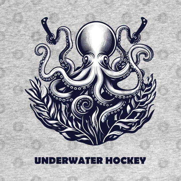 Underwater Hockey Octopush by ThesePrints